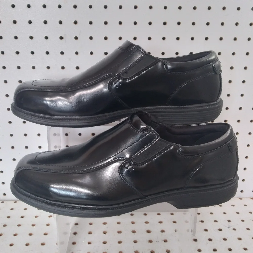 FLORSHEIM Safety Work | Black Shoes | Men Leather Steel Toe Slip & Oil Resistant